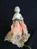 Antique Porcelain Victorian Woman Lamp with Pink Dress - 3