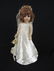 Vintage Bride Doll with White Dress and Flowers