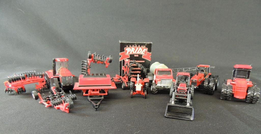 Group of 11 Case International Toy Tractors and Plows  (1 of 3)
