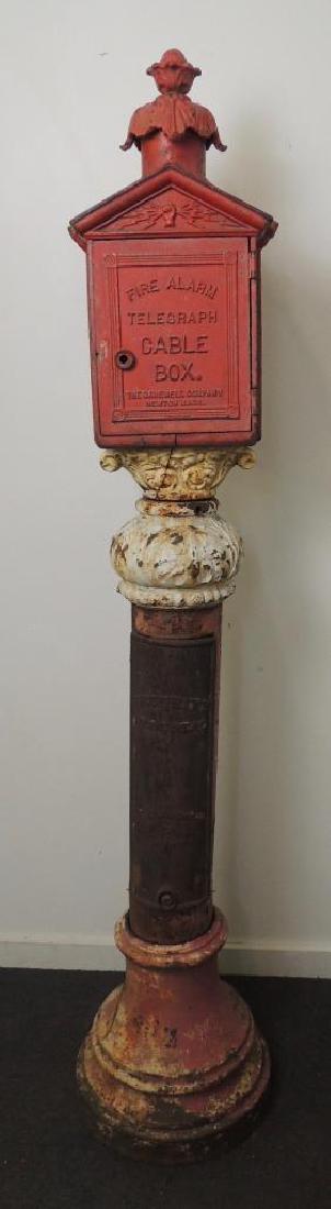 Antique Cast Iron Fire Alarm Telegraph Cable Box On (1 of 8)