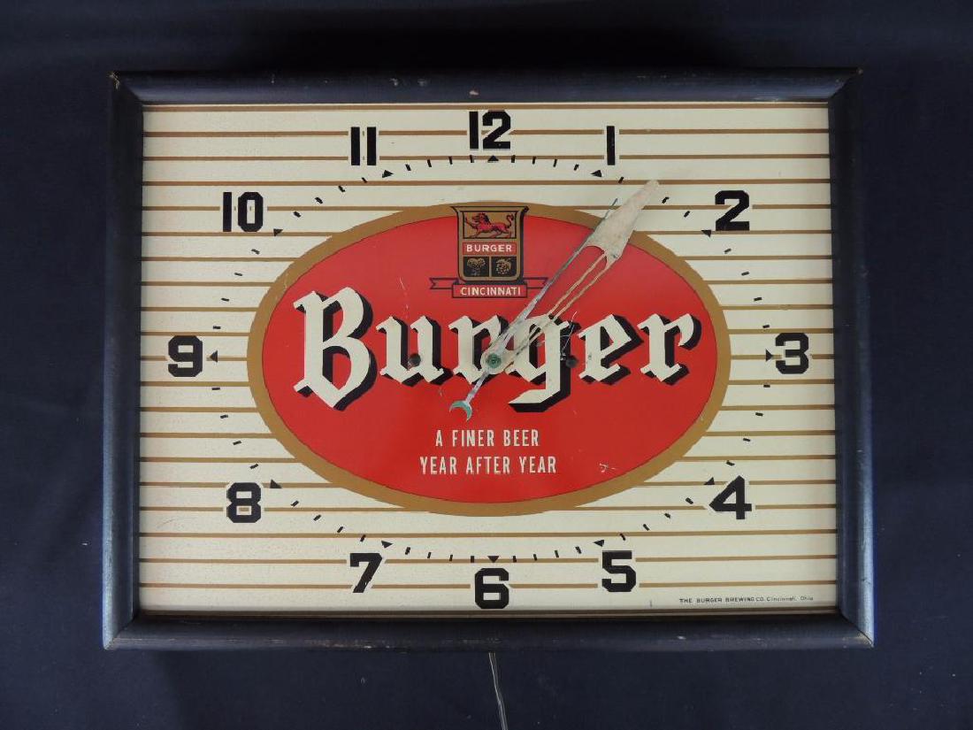 Burger Cincinnati Vintage Advertising Clock (1 of 2)