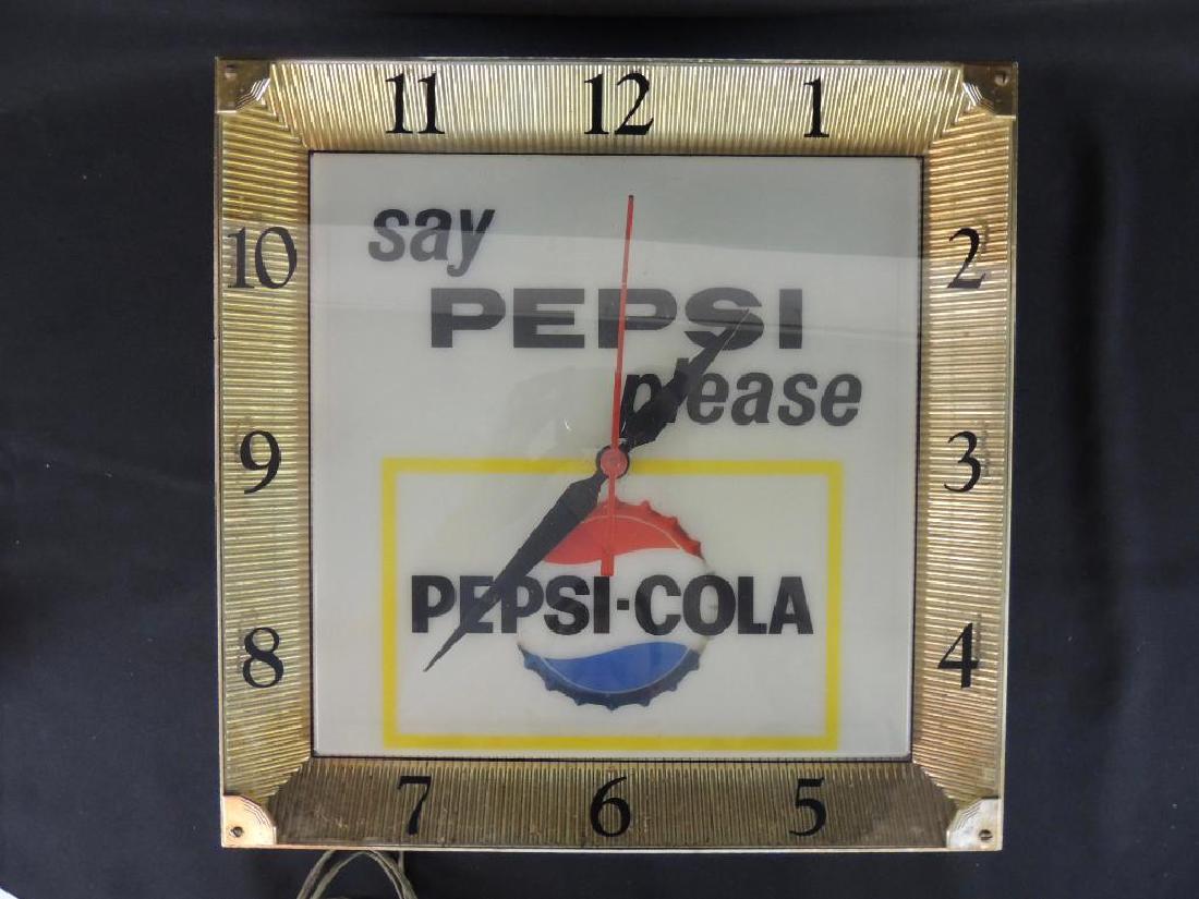 Pepsi-Cola Vintage Advertising Clock (1 of 1)