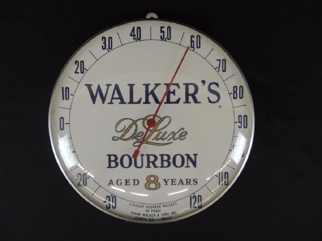 Walker's Deluxe Bourbon Vintage Advertising Thermometer (1 of 1)