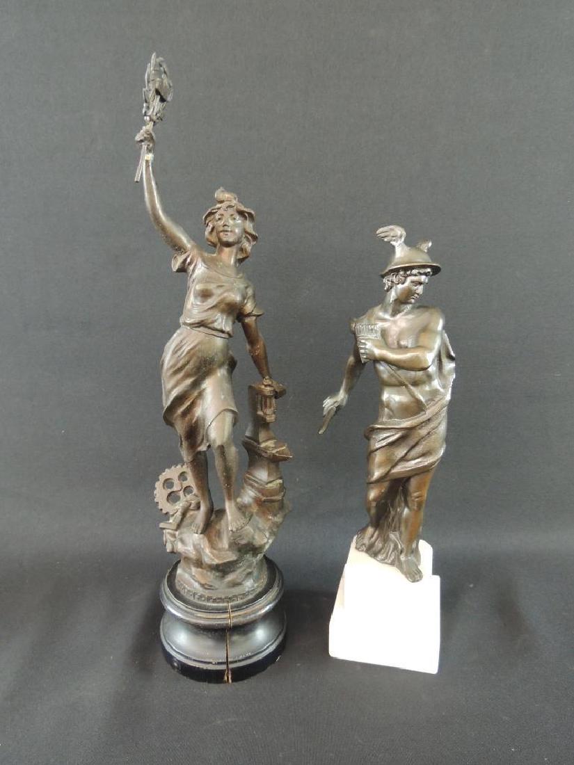 Group of 2 Bronze Statue Featuring Woman Blacksmith and (1 of 4)