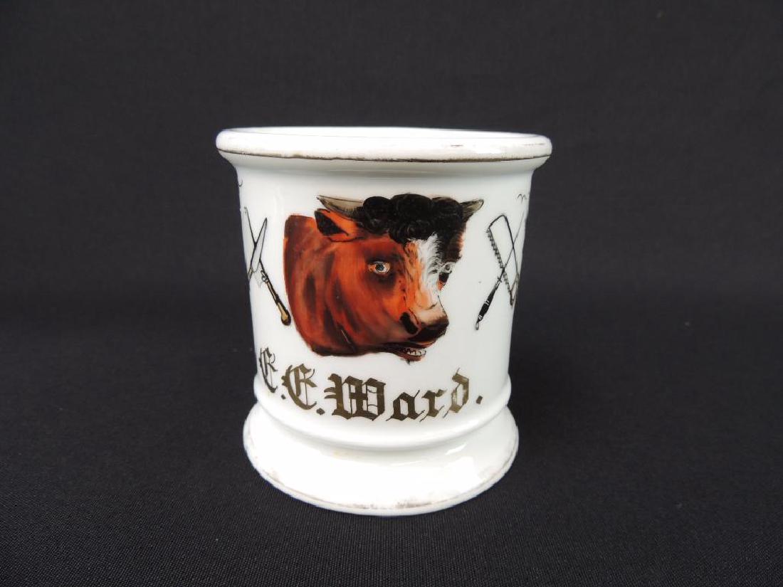 Antique Occupational Shaving Mug, Butcher (1 of 8)