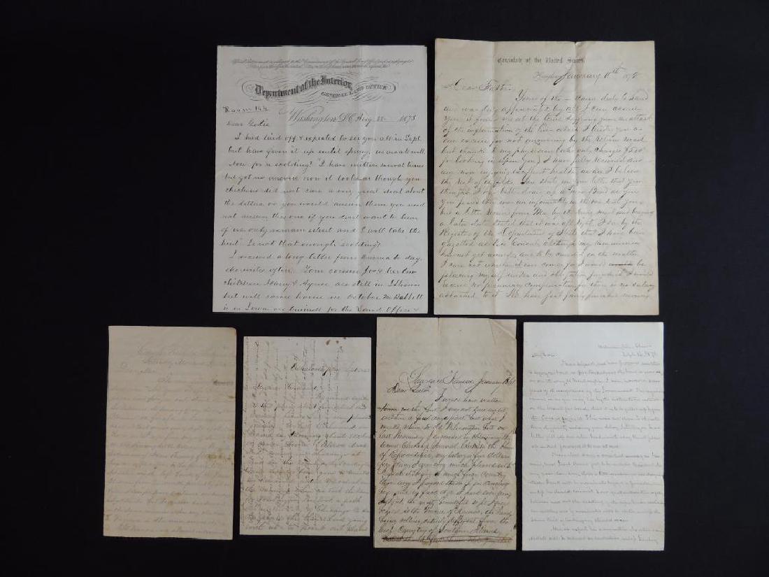 Group of 1860's and 70's Hand Written Letters from the: Signed Morris Harlan