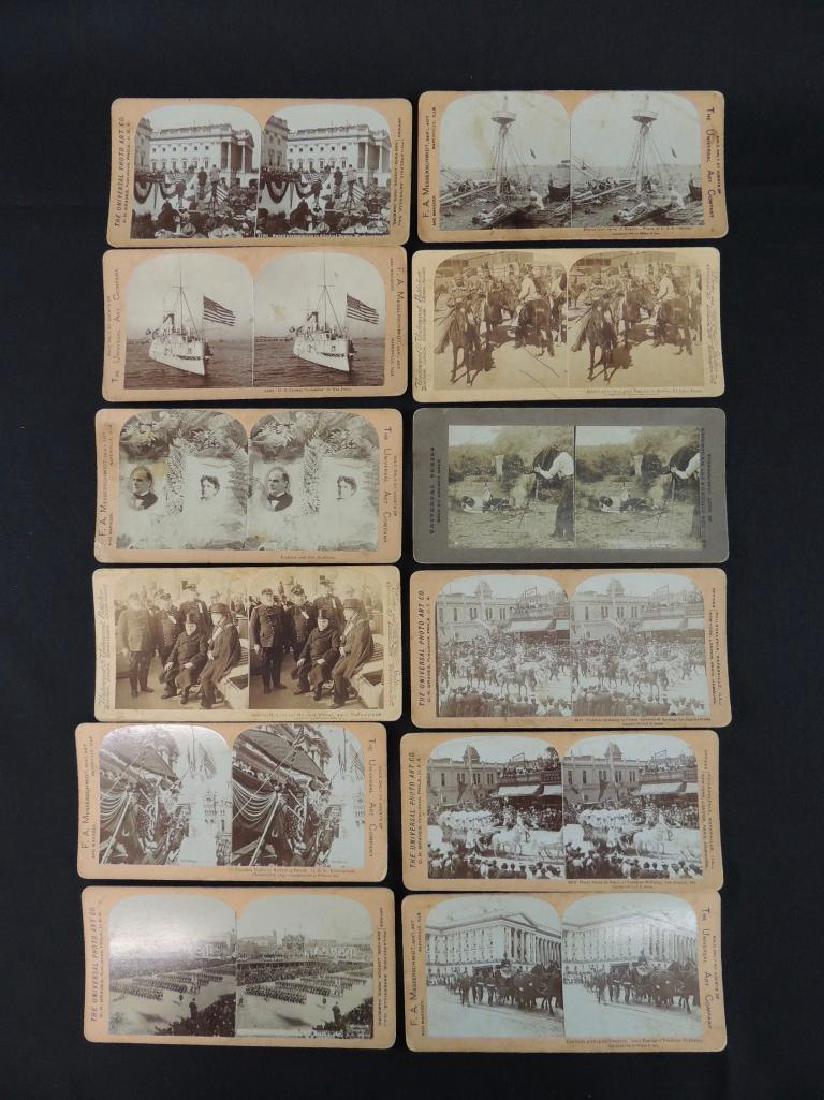Group of 12 Antique Stereo Views Featuirng President (1 of 3)