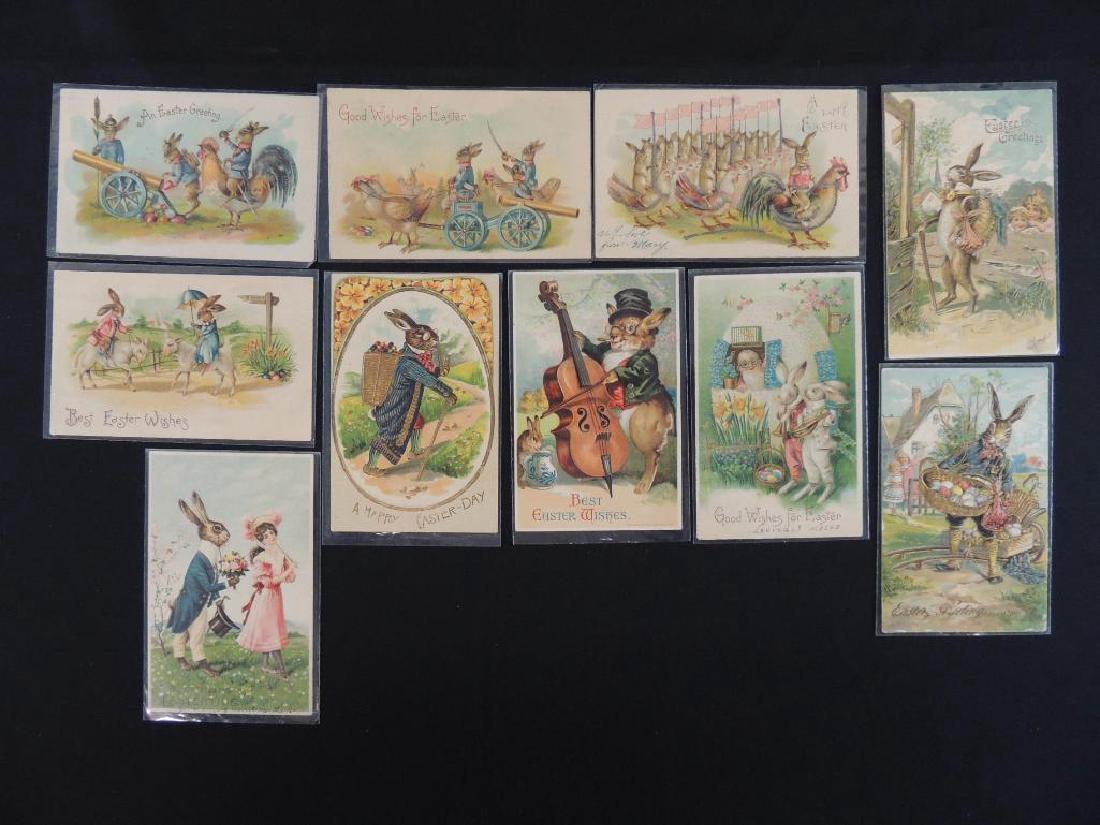 Group of 10 German Embossed Easter Greeting Postcards (1 of 5)