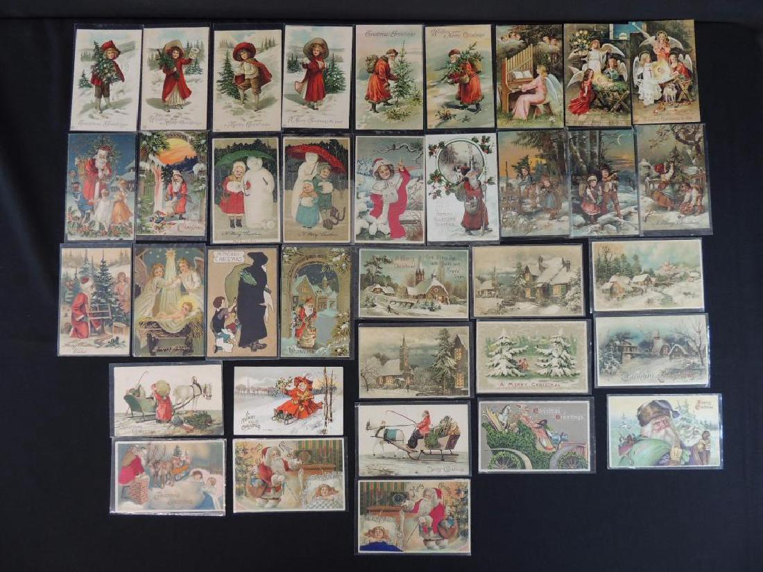 Amazing Group of 36 Embossed German Christmas Postcards (1 of 5)