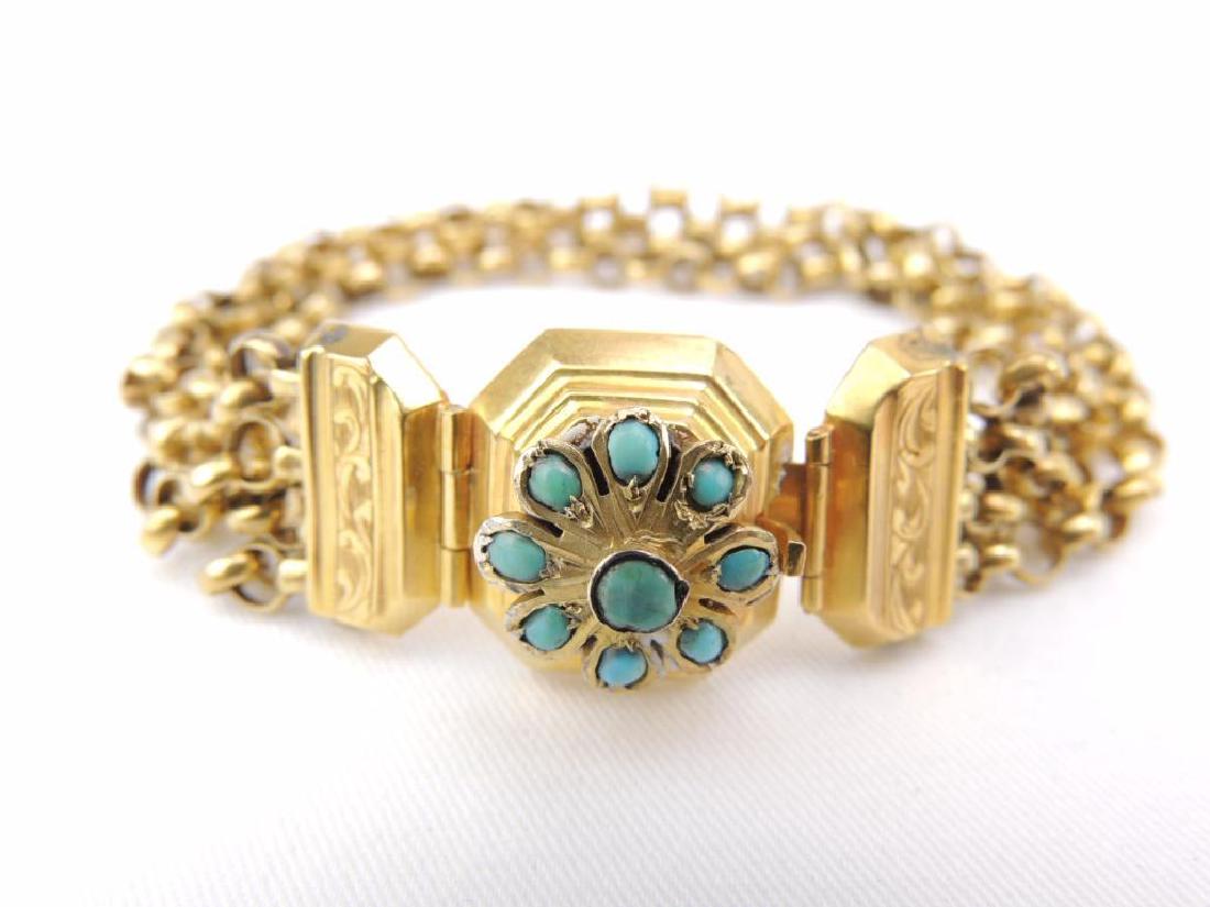 10k yellow gold Victorian bracelet (1 of 3)