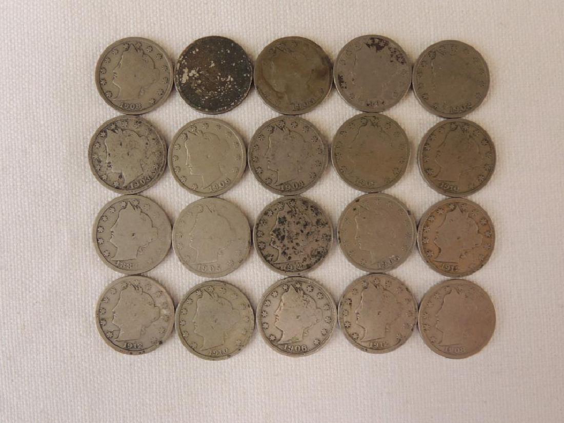 Group of 20 Liberty Head V Nickels (1 of 1)