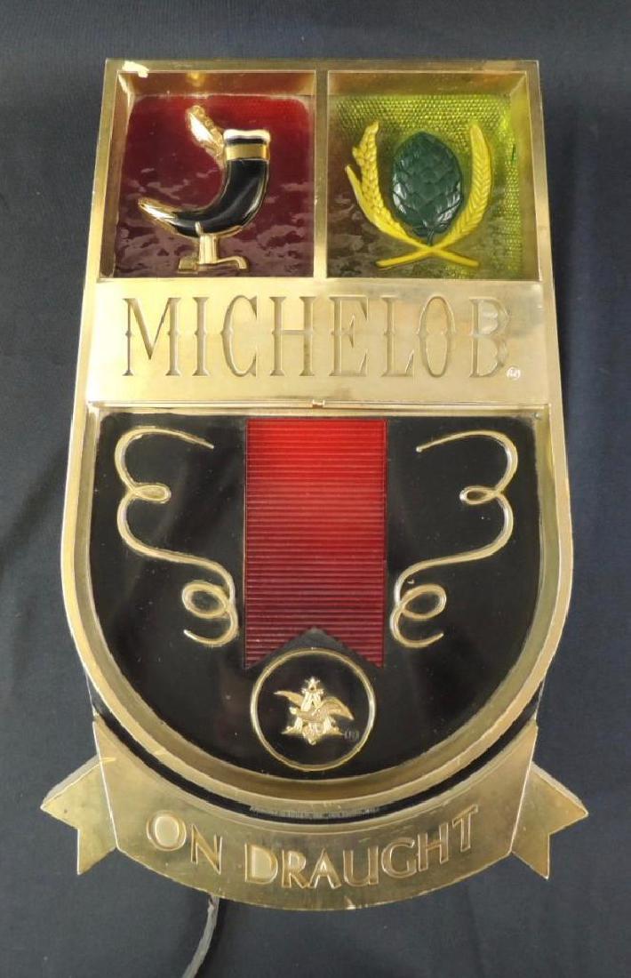 Light Up Advertising Beer Sign-Michelob: Vintage, 10"x17" Working Condition