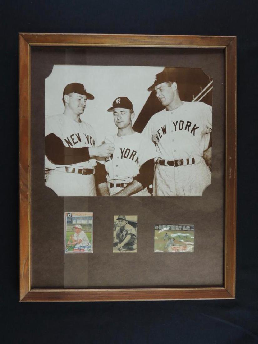 Group of New York Yankee Framed Signed Baseball Cards (1 of 4)