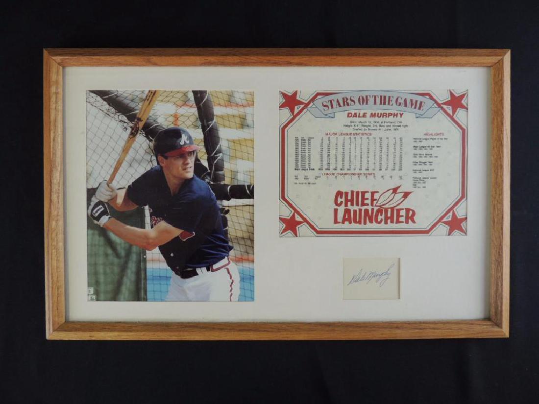 Dale Murphy Signature with Photo and Stat Card (1 of 2)