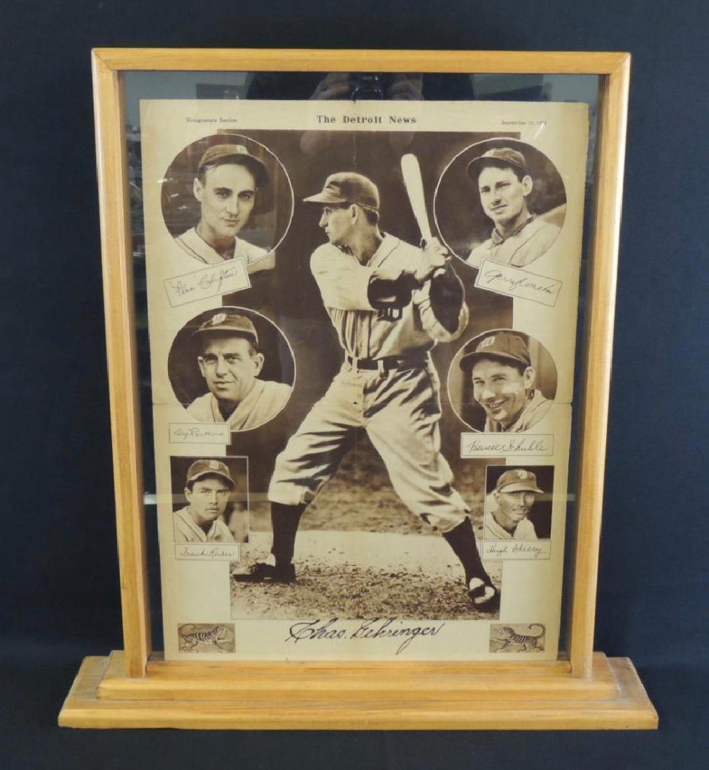 1935 Detroit Tigers Autograph Section Newspaper (1 of 7)