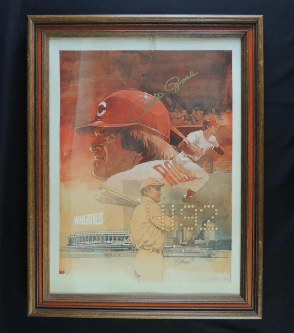 Pete Rose Signed Wheaties Poster (1 of 2)