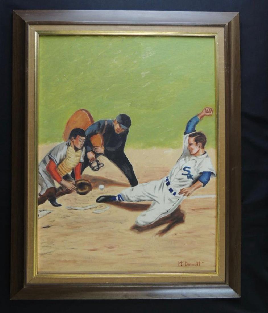 McDermott Oil Painting of Baseball Players (1 of 1)