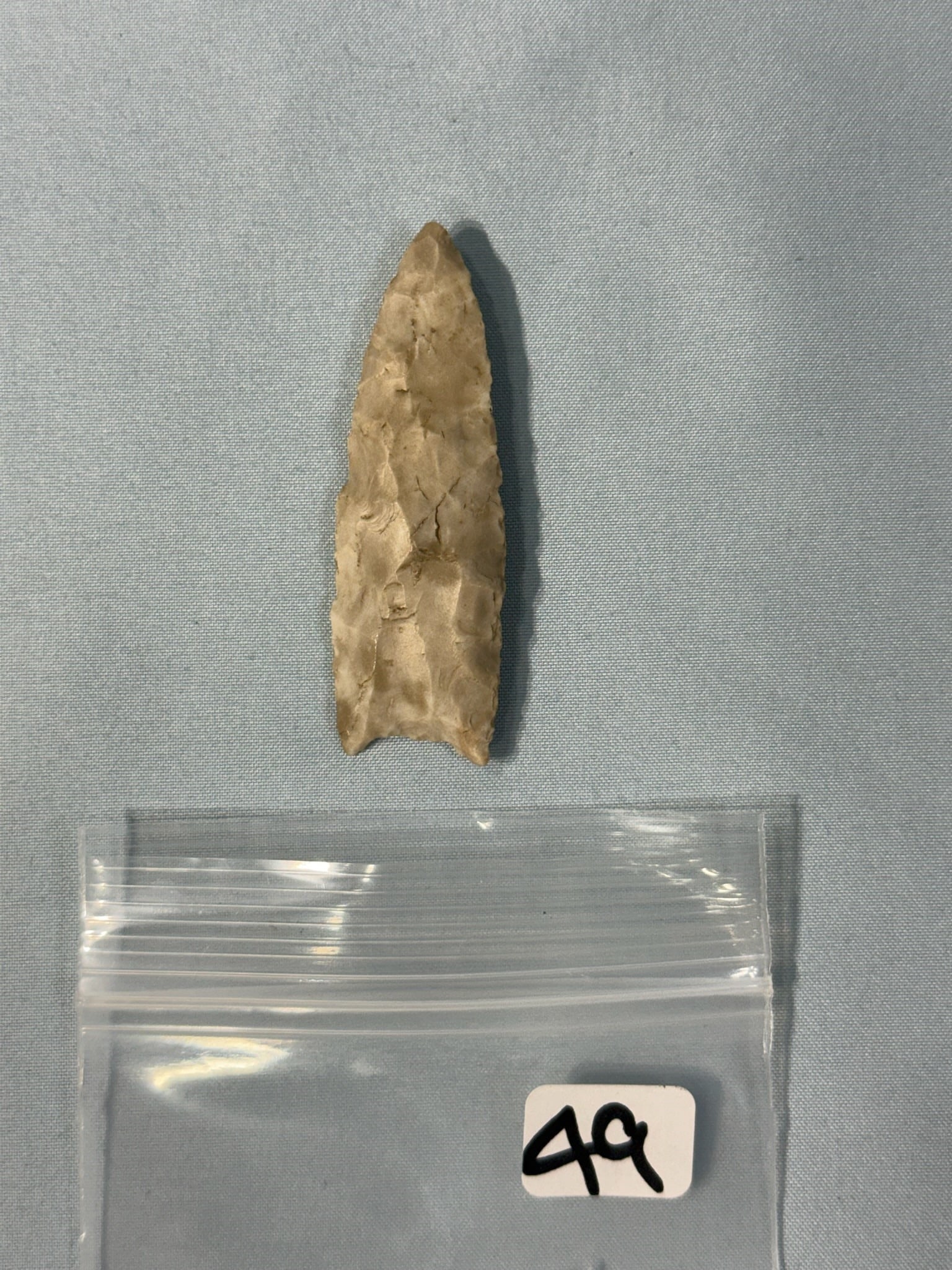 Clovis: 2 3/8 in. Double Fluted Chert Clovis - Branch County Michigan - Nice.