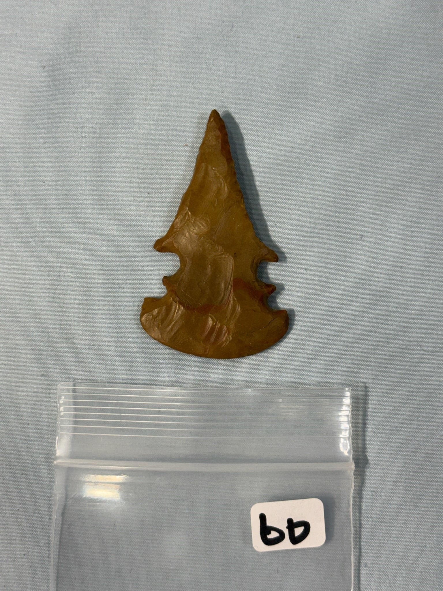 Thebes E-Notch Bevel: 2 3/4 in. Eccentric Thebes E - Notch Bevel - Scioto County Ohio - Very Rare.