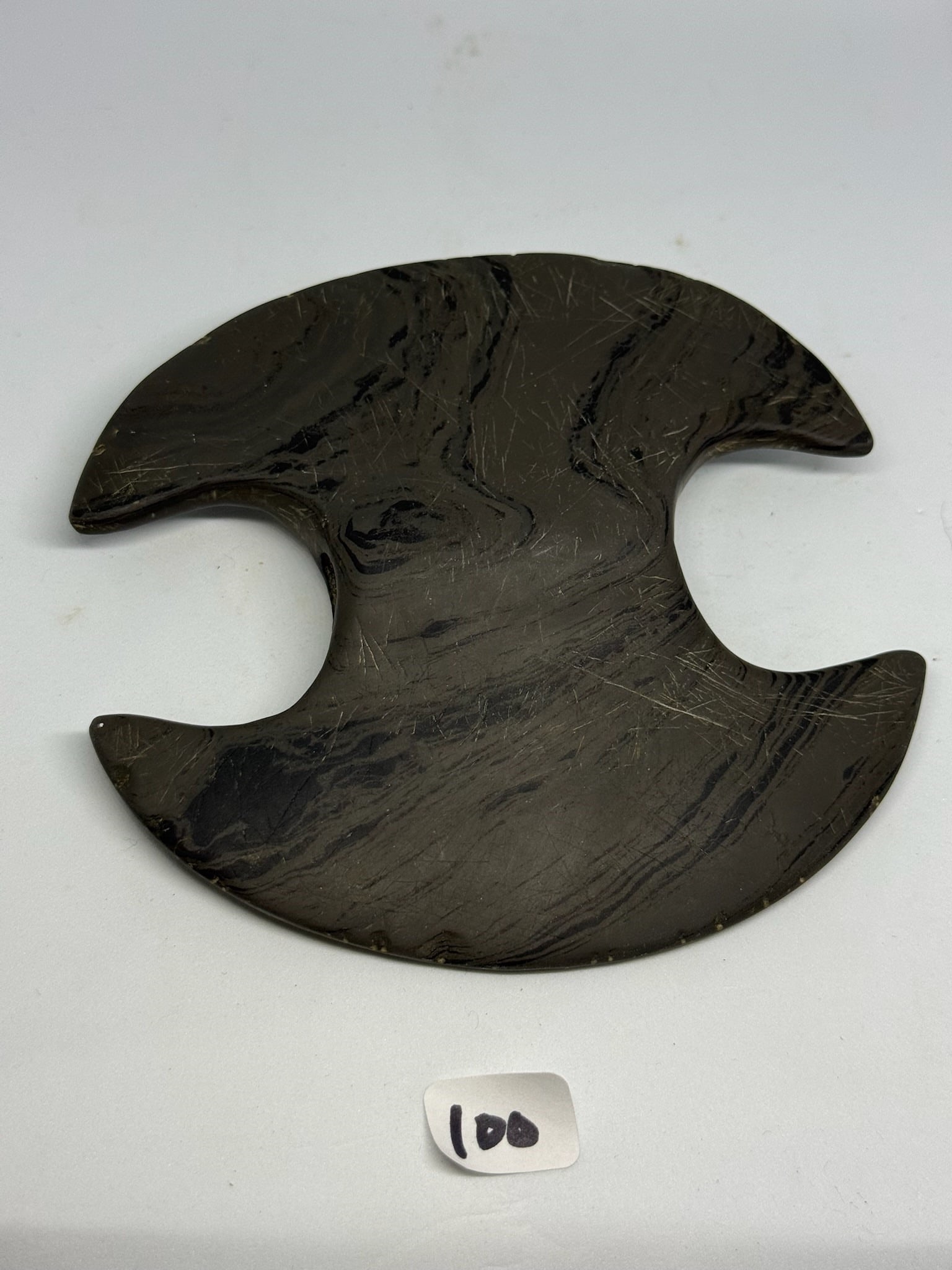 Ovate banded slate Bannerstone (1 of 2)