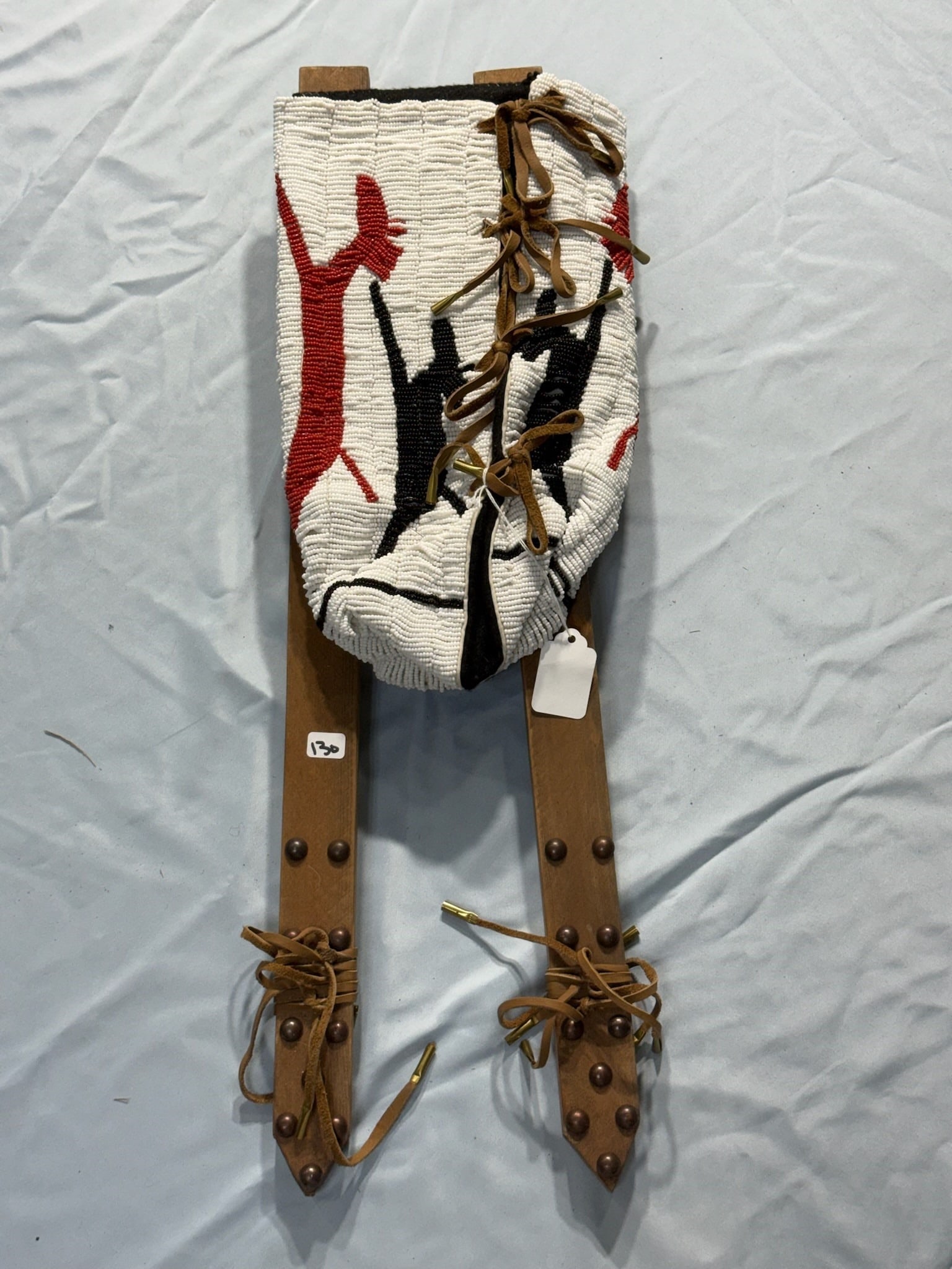 Childs Bow with Arrows: 35 in. Childs Bow with Arrows attached - Nice wall display - 1930's.
