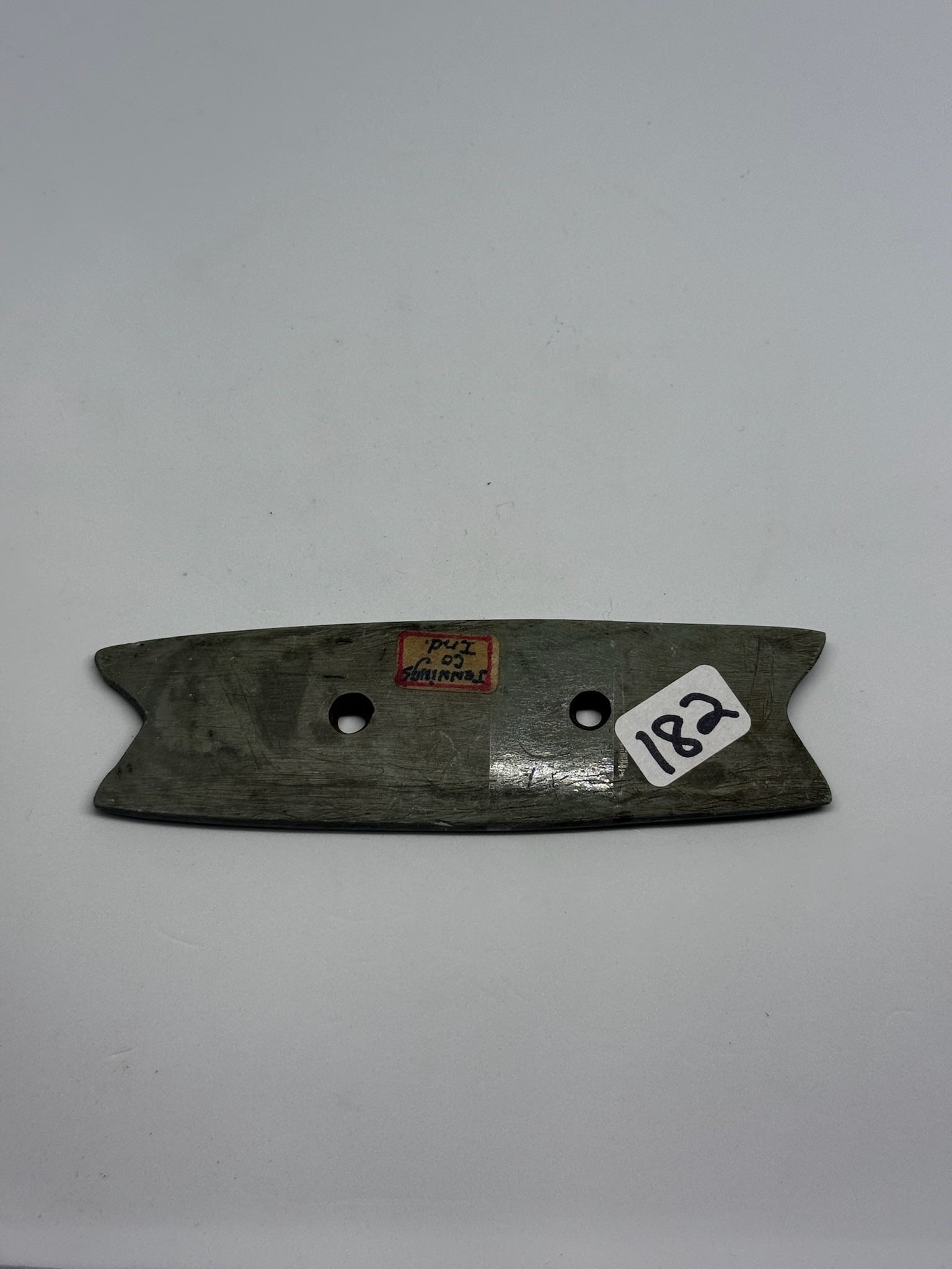 Slate Reel pendent: 4 1/2 in. Slate Reel Gorget - Jennings County Indiana.