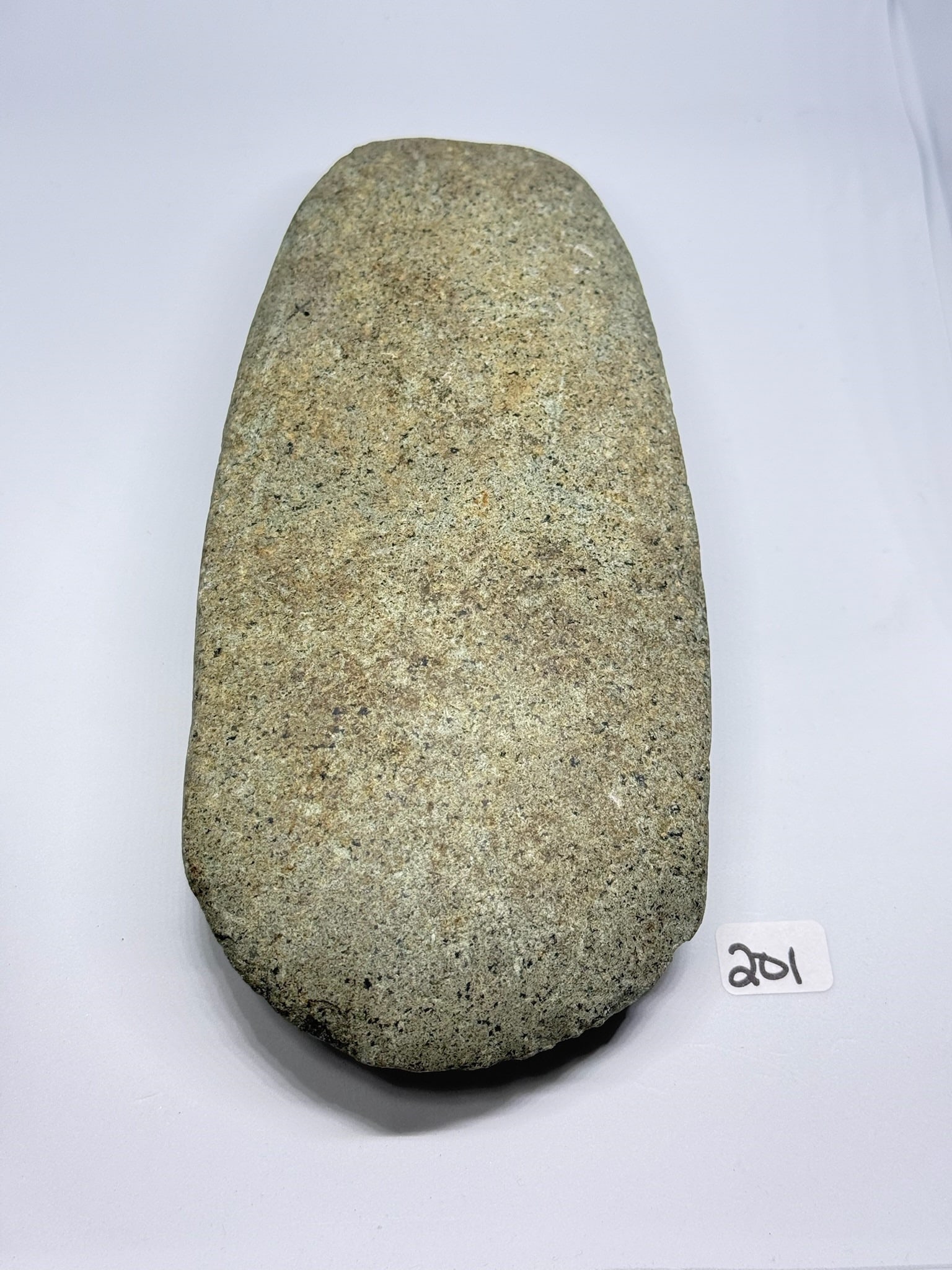 Granite Chisel Celt: 7 1/2 by 3 1/2 Granite Chisel Celt - Ex Diller.