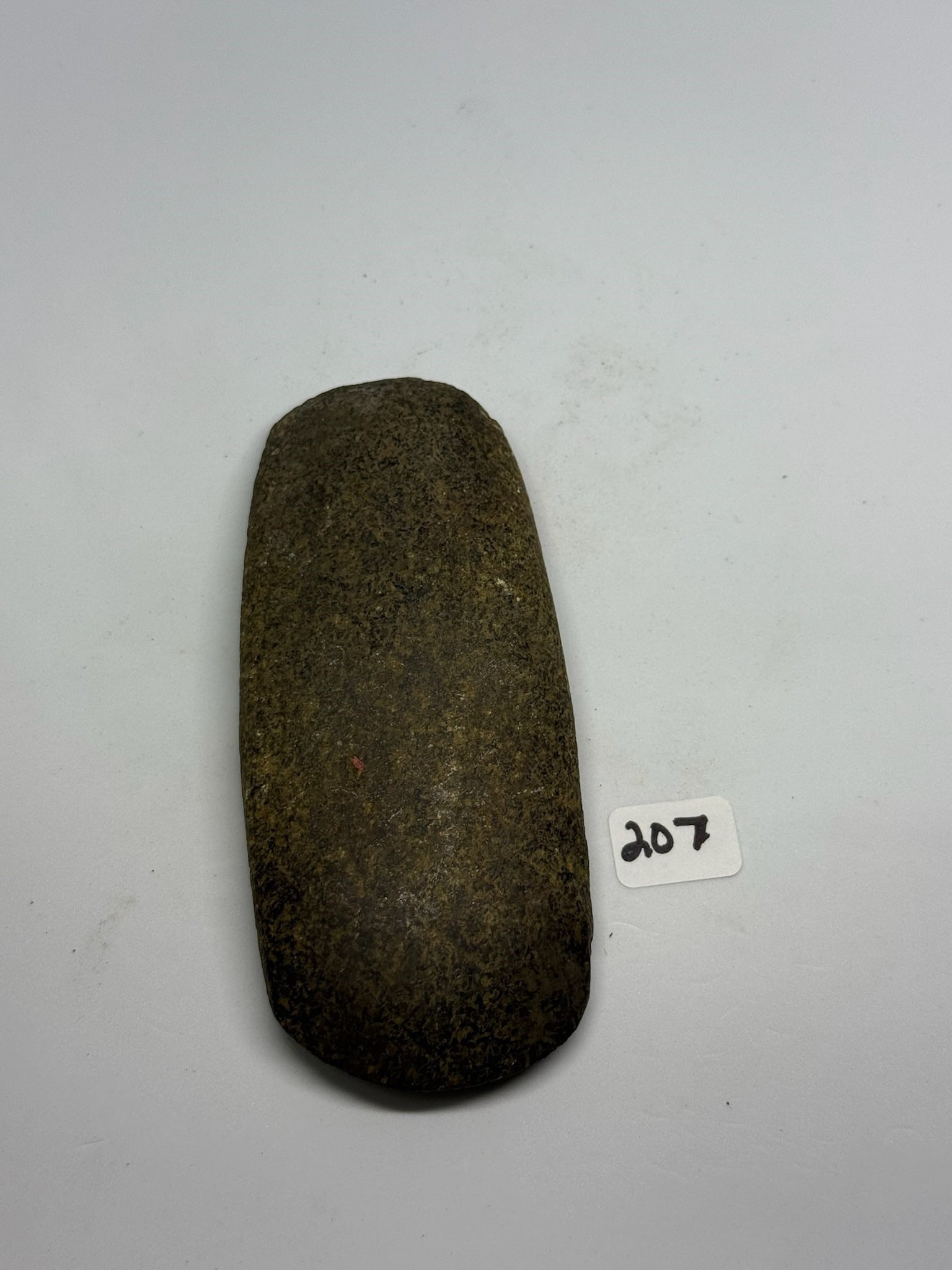 Granite Celt: 4 1/2 by 2 Granite Celt - Putnam County Ohio - Found by Archie Diller 1967.