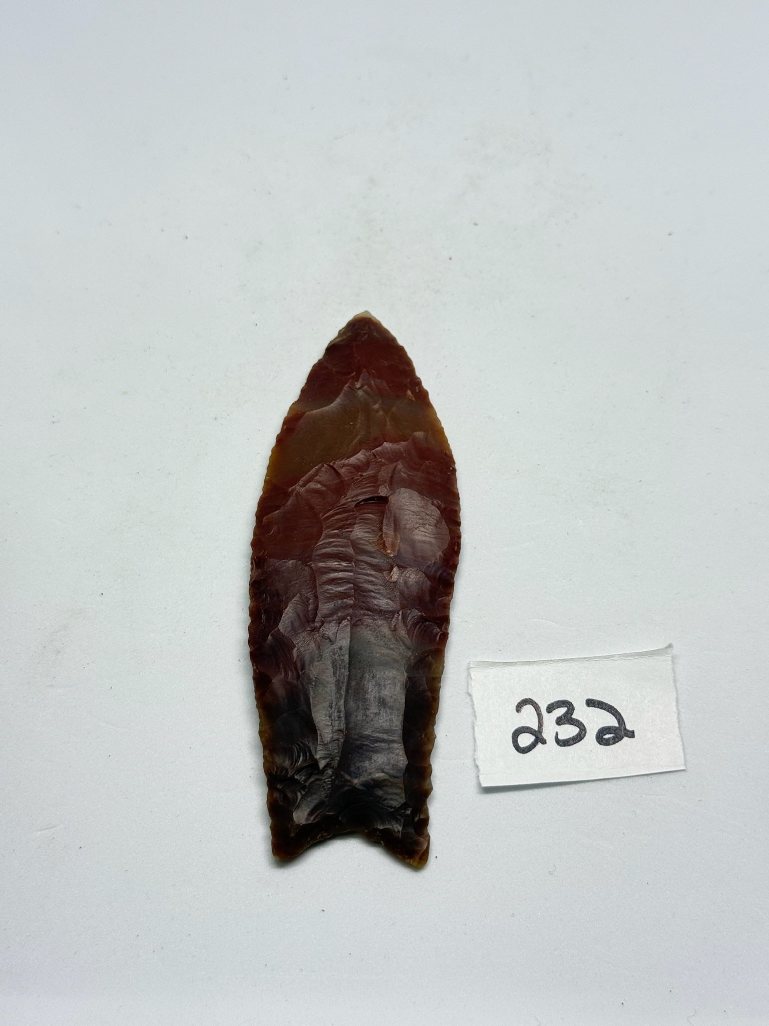 Fluted Point: 3 3/4 by 1 1/2 in. Fluted Point - fluted on both sides - Illinois - Ex Ritter.