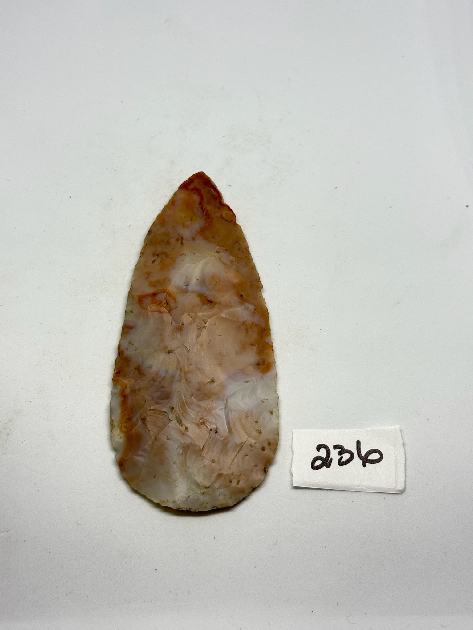 Flint Ridge Cashe Blade: 4 3/4 in. Flint Ridge Cache Blade - Henry County Ohio - Great Color - Ex Diller.