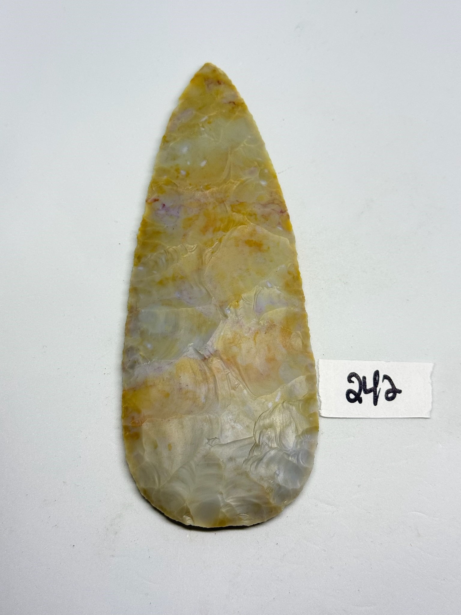 Flint Ridge Cashe Blade: 5 by 2 in. Flint Ridge Cache Blade - Henry County Ohio - Ex Diller.