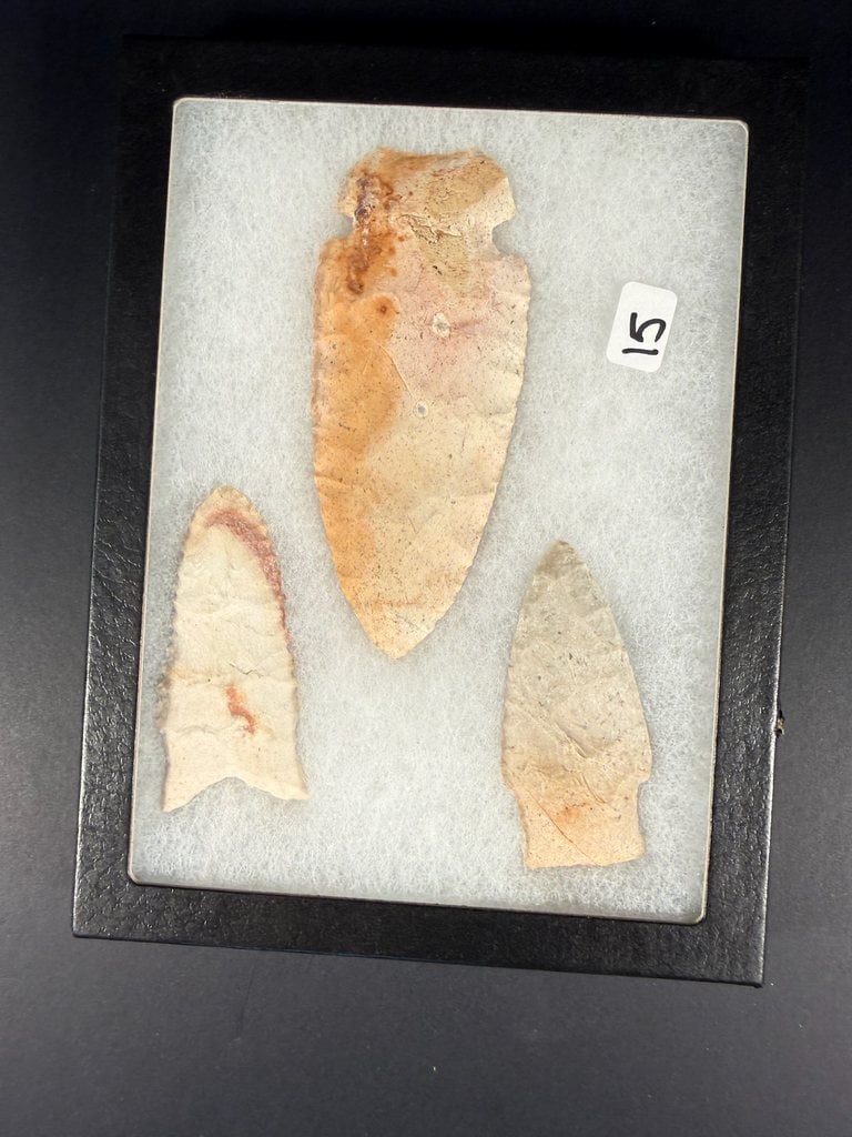 3 Midwestern Points: 3 Mid Western artifact points largest 4 3/4"