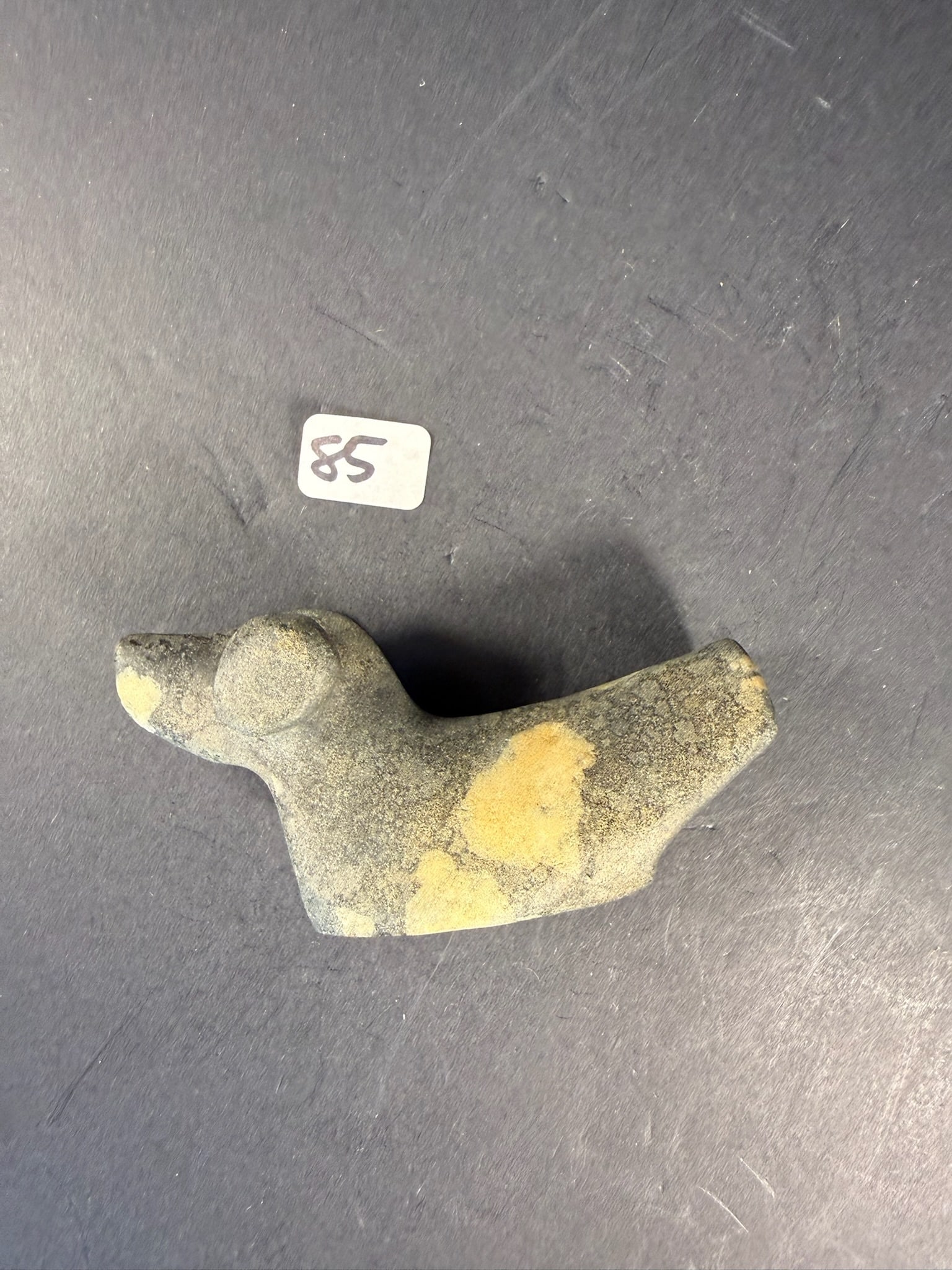 Popeyed Bird stone: 3 1/2" Porphyry Popeyed Birdstone - St Clair Co, Illinois - Ex R Shane