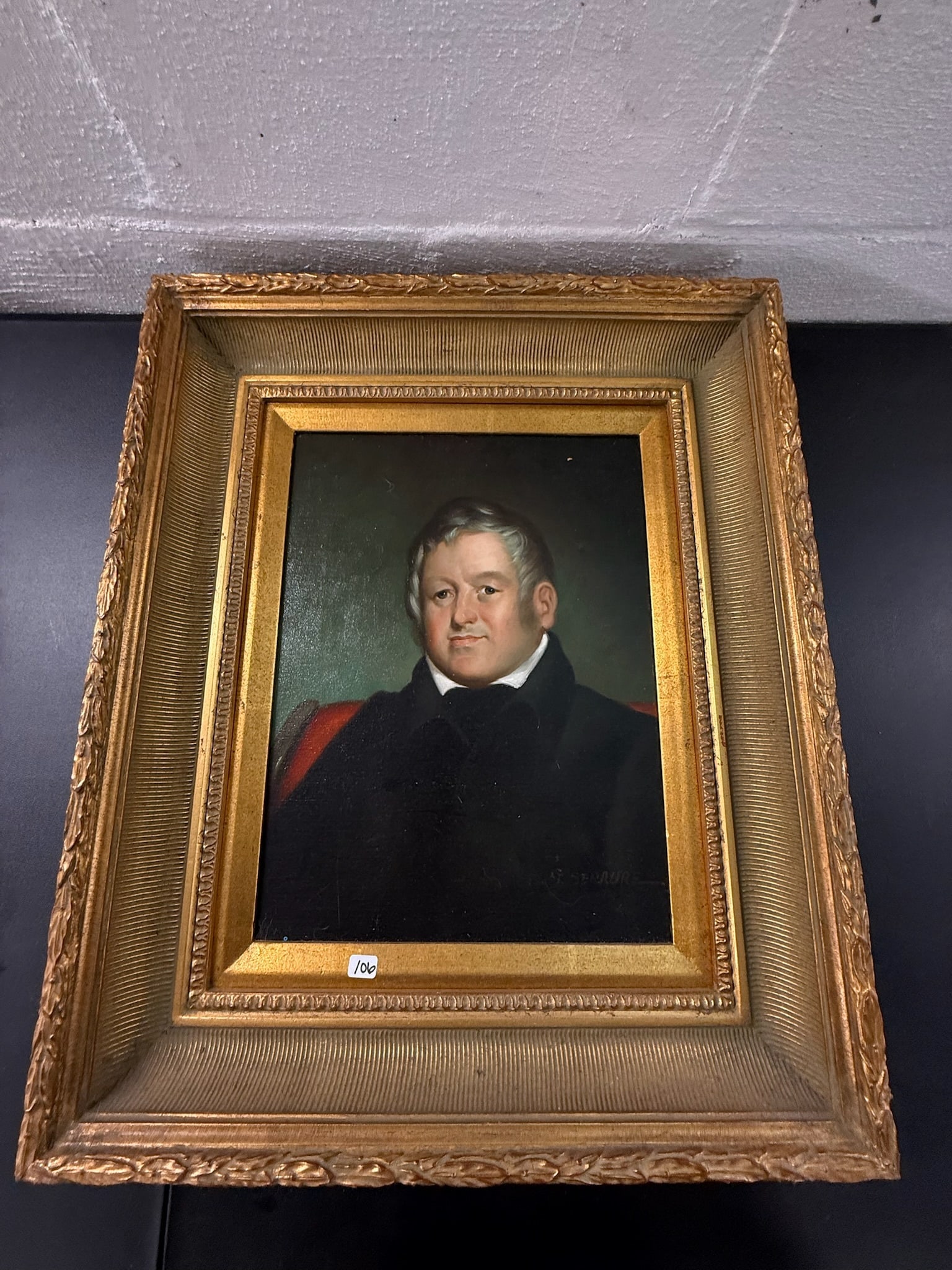 Old Oil Painting: 12 by 16" Frame of a Former President