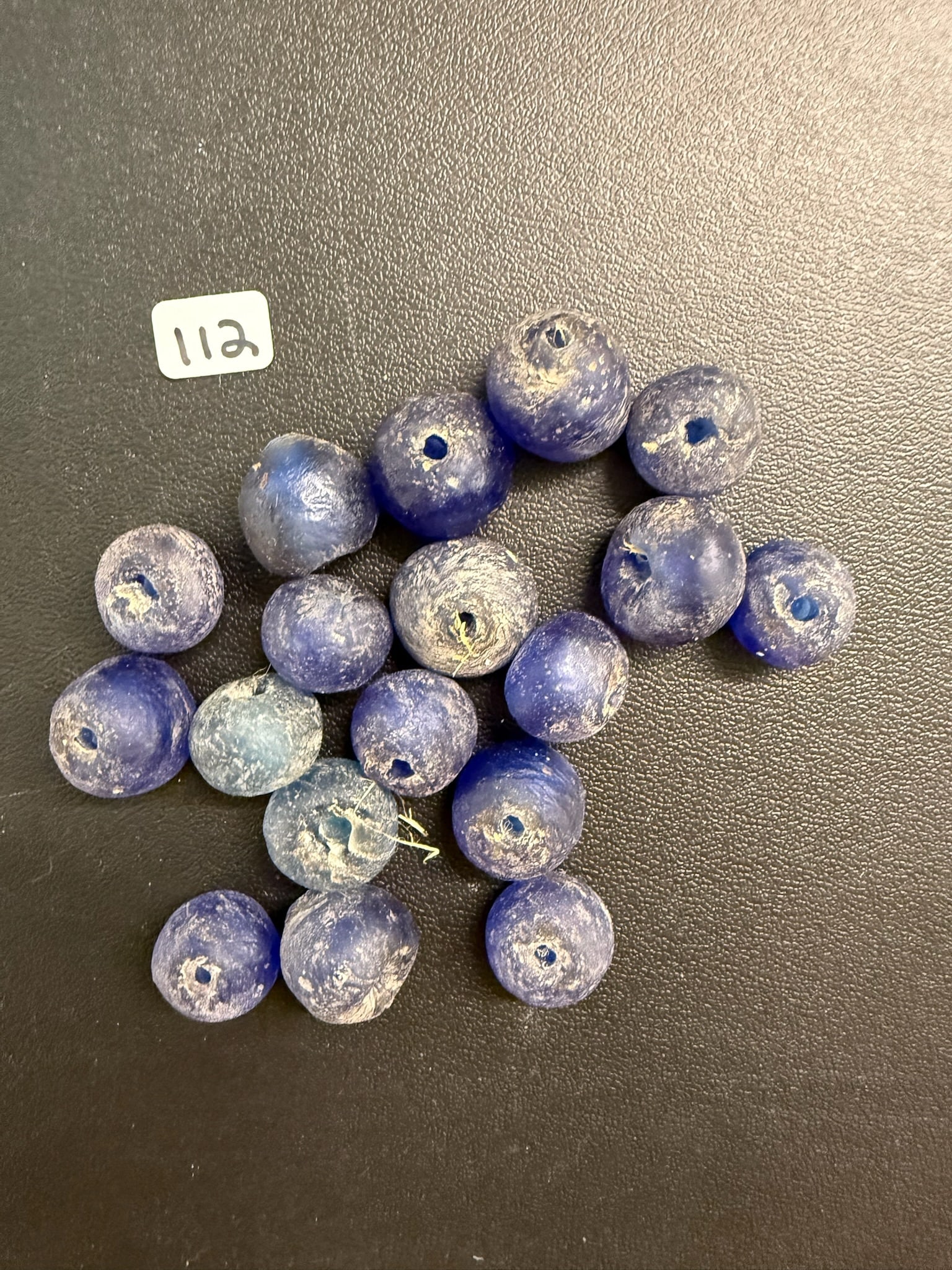 Blue Beads: 17 Large Russian Beads