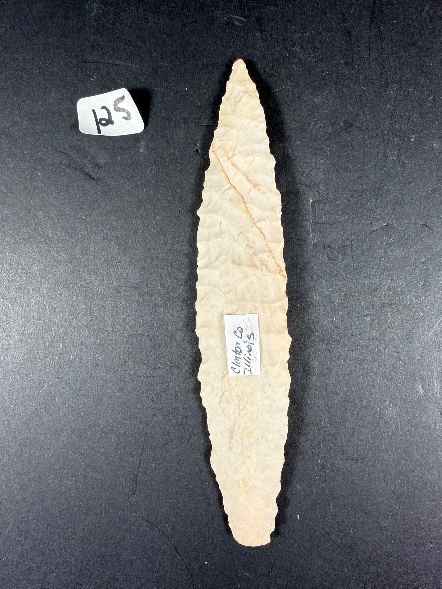 Chert Lancolate: 5 5/8" Chert Lancolate - Clinton Co, Illinios