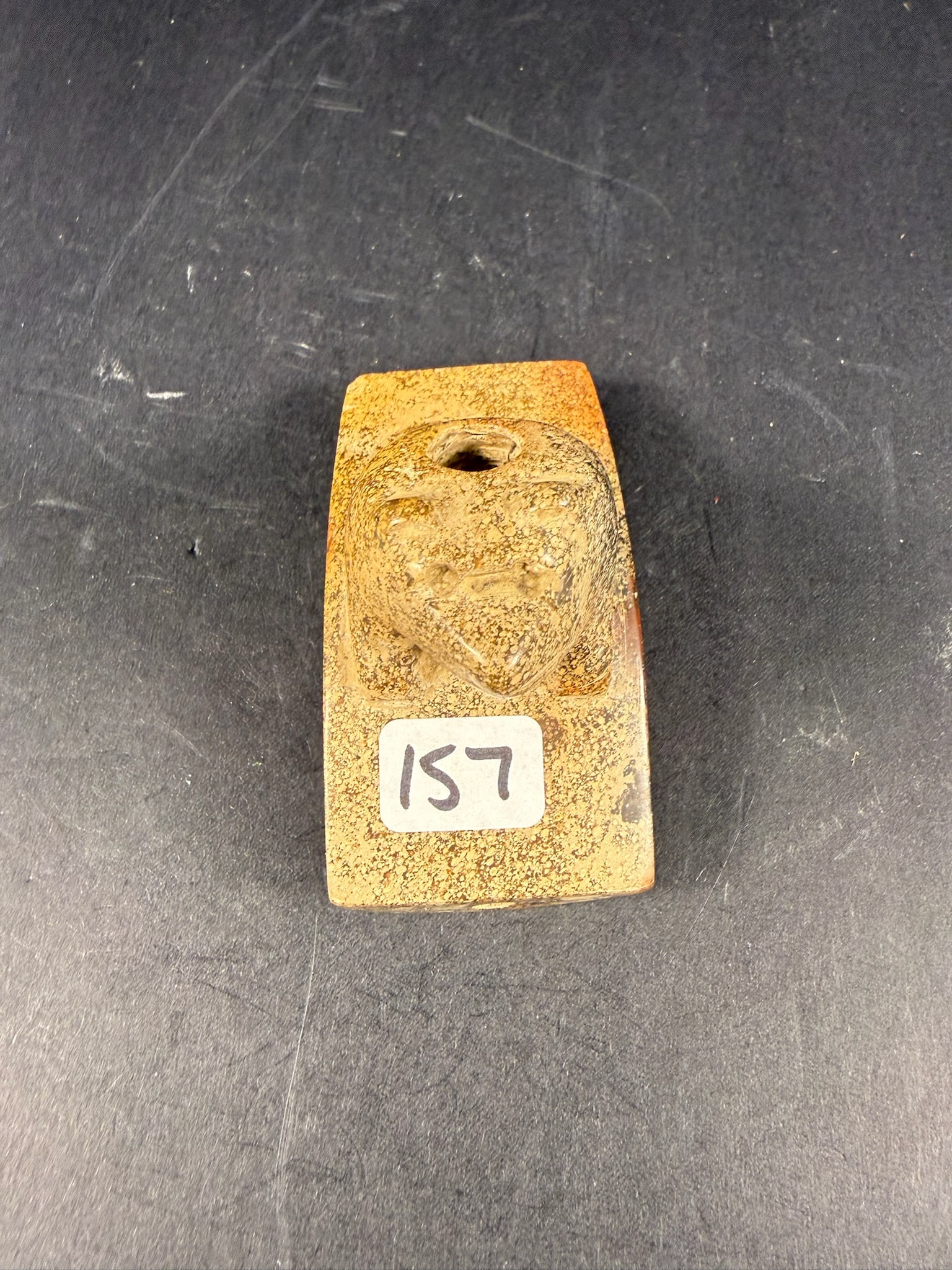 Pipe Stone: 2 by 2" Hopewell Pipe Stone - Ohio