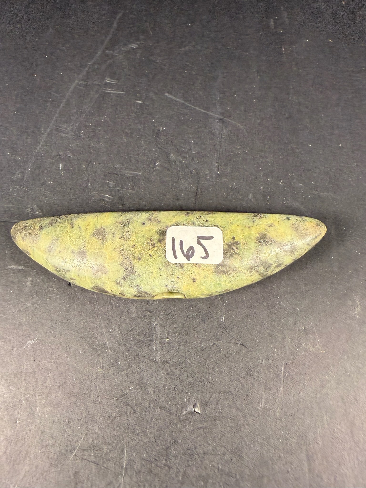 Banner Stone: 4 3/4 by 1 1/4" Chlorite Pick Banner Stone - Licking Co, Ohio