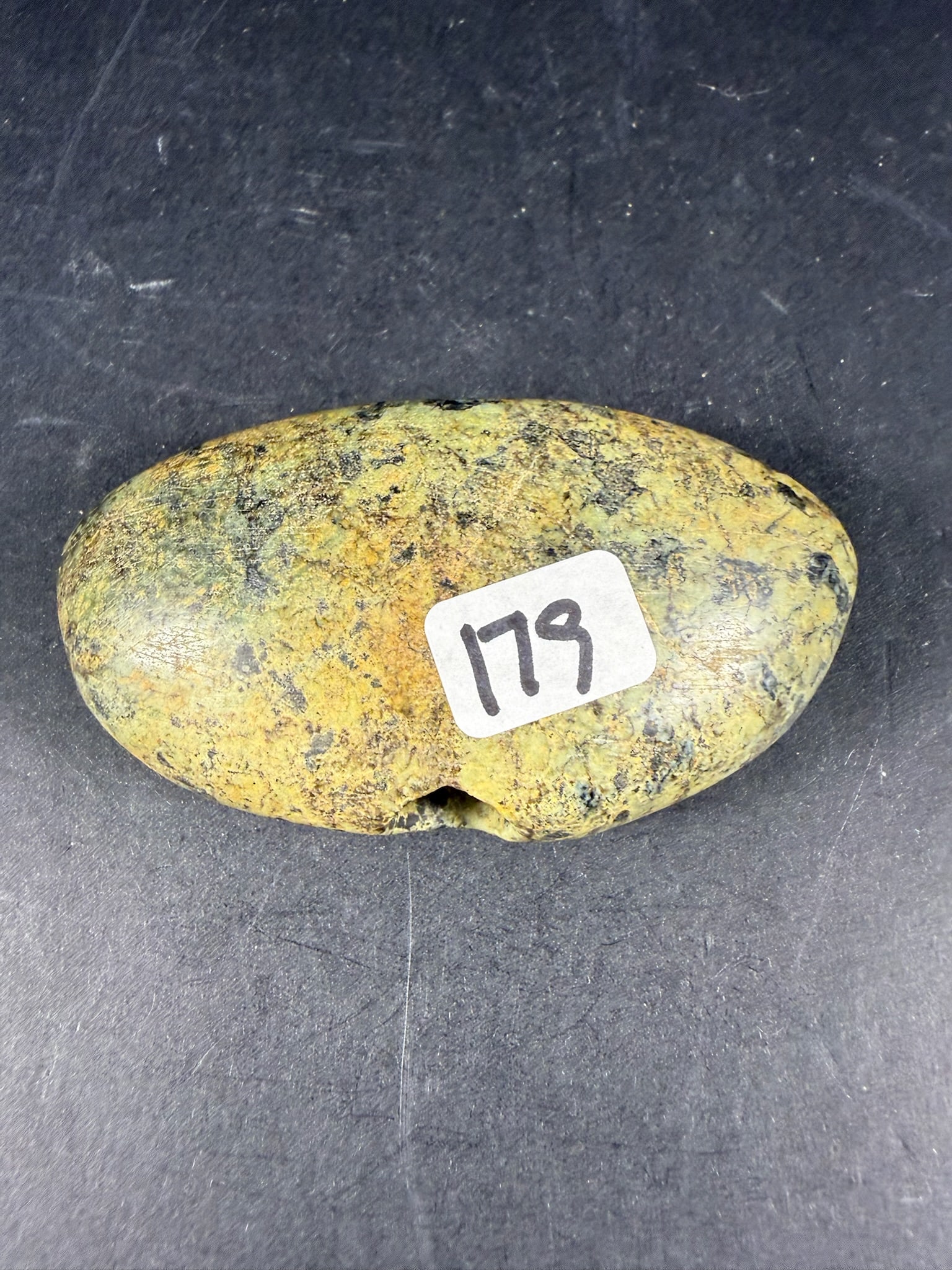 Banner Stone: 3 1/2 by 1 3/4" Chlorite Banner Stone - Ross Co, Ohio