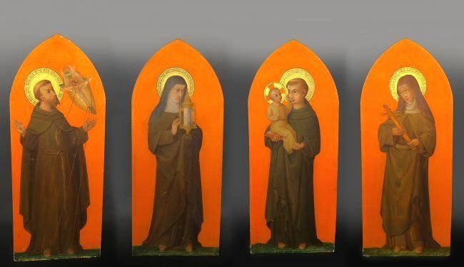 19th C. Religious Group of Paintings on Board (1 of 5)