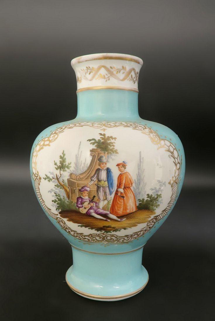 19th C. Meissen Hand Painted Vase (1 of 3)