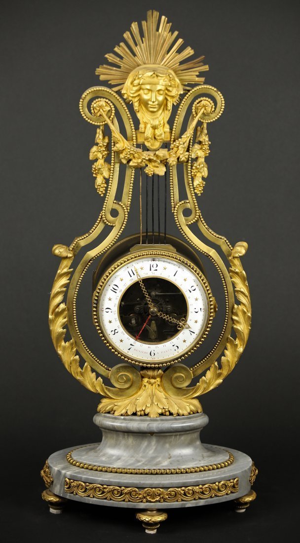 Large French Skeleton Mantle Clock by Derniere 19th C. (1 of 6)
