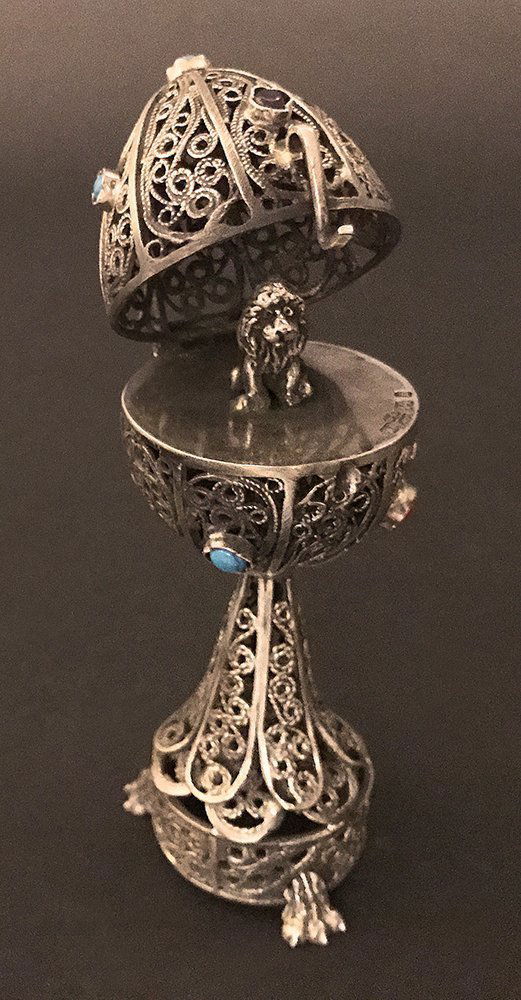 Antique Imperial Russian Silver 84 RUSSIAN FILIGREE EGG (1 of 3)