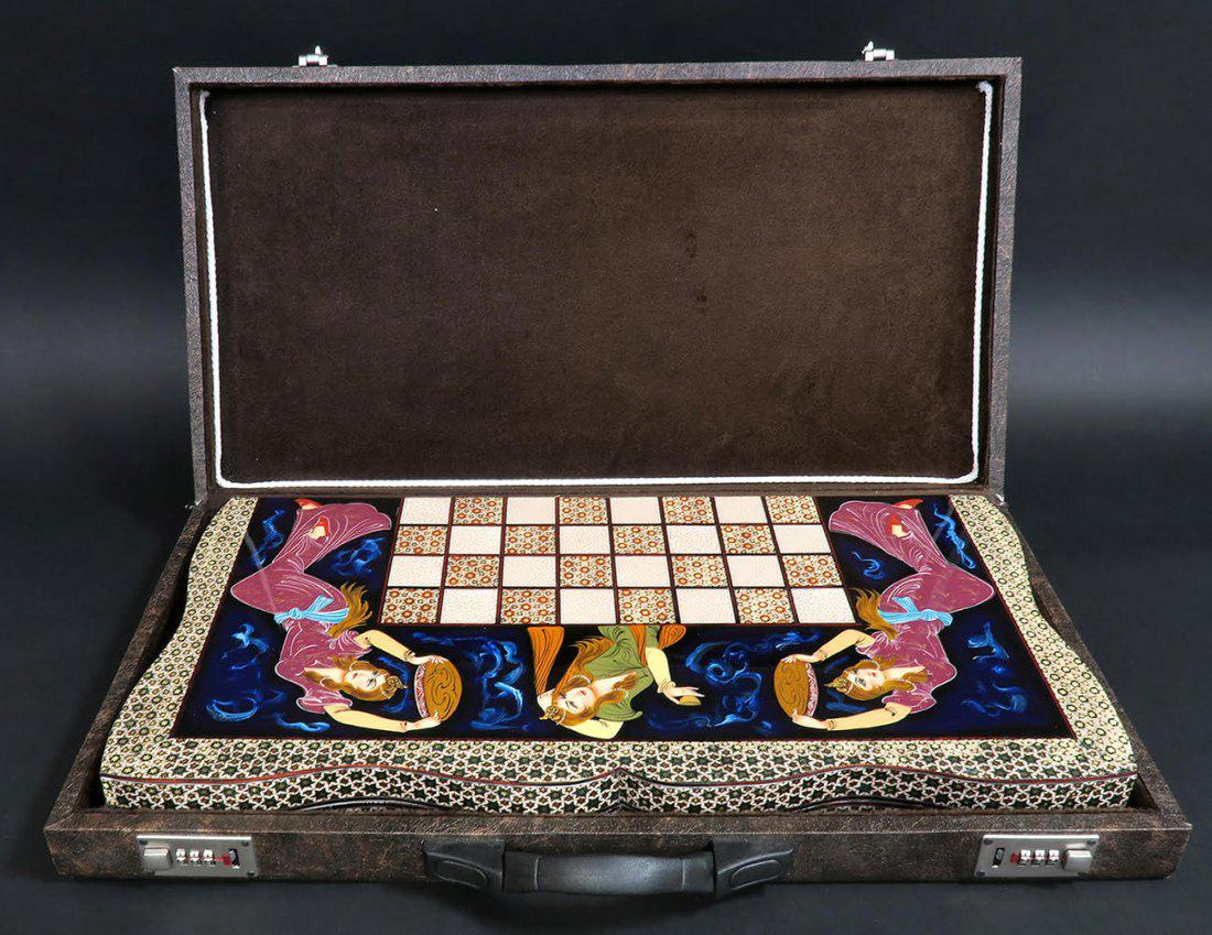 Rare Hand Made (Khatam) Persian Backgammon (1 of 6)