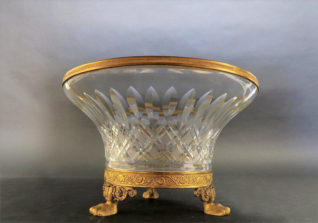 19th C. French Bronze & Baccarat Crystal Centerpiece (1 of 2)