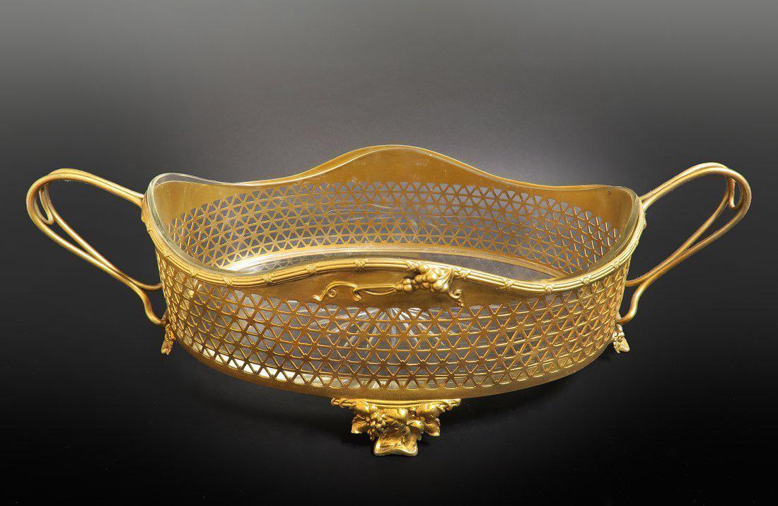 Large French Bronze & Baccarat Crystal Centerpiece (1 of 3)