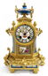 19th C. French Bronze & Sevres Porcelain Clock Set - 2