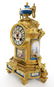 19th C. French Bronze & Sevres Porcelain Clock Set - 3