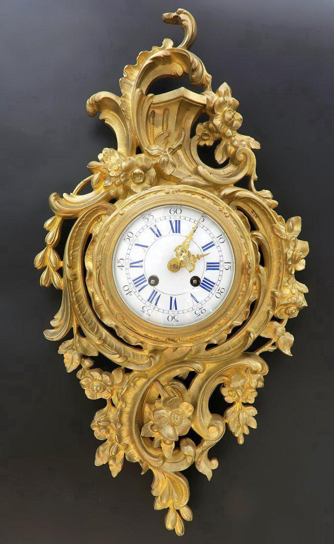 Fine 19th C French Bronze Cartel Clock (1 of 6)