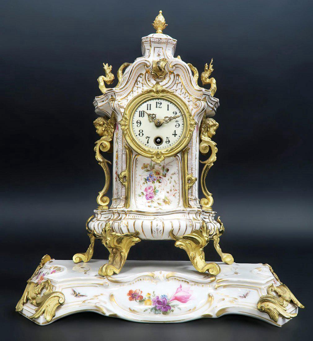 19th C. Bronze Mounted German Porcelain KPM Clock (1 of 7)